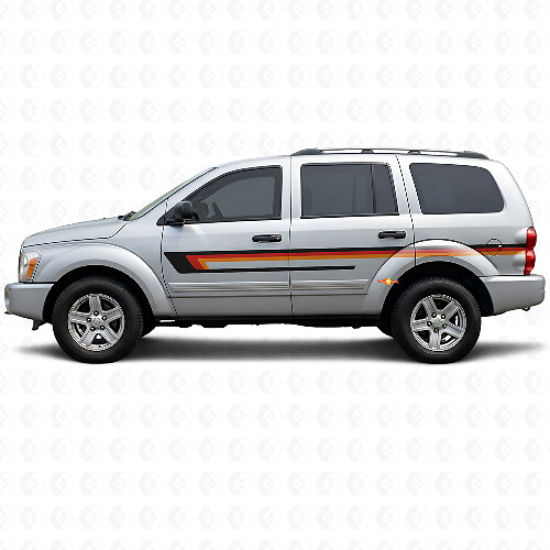 Dreifachstreifen-Türseiten-Vinylaufkleber für Dodge Durango 2004-2009