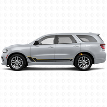 Twin-Stripes-Schweller-Vinyl-Aufkleberset für Dodge Durango 2011+ 2