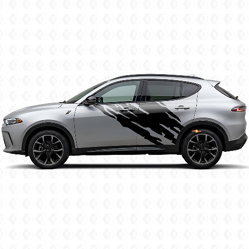 Schlammspritz-Grafik Türseiten-Vinylaufkleber für Dodge Hornet 2023+ 1