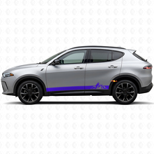 Mountains Style Streifen Seitenschweller Vinylaufkleber für Dodge Hornet 2023+ 2
