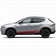 Mountains Style Streifen Seitenschweller Vinylaufkleber für Dodge Hornet 2023+ 3