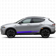 Schachbrett-Streifen Rocker-Panel Vinyl-Aufkleber für Dodge Hornet 2023+ 2