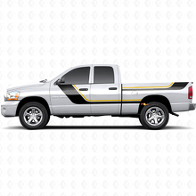 Twin-Stripes Tür- und hintere Seiten-Vinylaufkleber-Set für Dodge Ram 1500 2002-2008 2