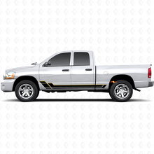 Twin Stripes Seitenschweller Vinyl-Aufkleber Set für Dodge Ram 1500 2002-2008 2