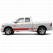 Schachbrett-Streifen Rocker Panel Vinyl-Aufkleber für Dodge Ram 1500 2011-2018 3