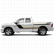 Twin Stripes Tür- und hintere Seiten Vinyl Aufkleber Set für Dodge Ram 1500 2011-2018 2
