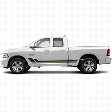 Twin-Stripes Schweller Vinyl-Aufkleber-Kit für Dodge Ram 1500 2011-2018 2