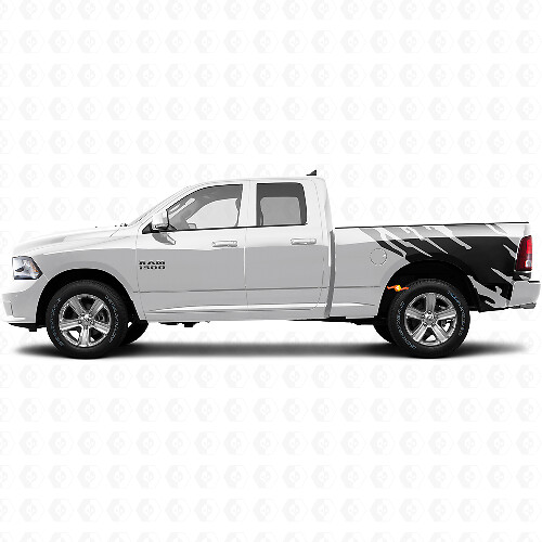 Schlamm-Spritz-Grafik Heckseitiger Vinyl-Aufkleber für Dodge Ram 1500 2011-2018