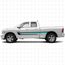 Dreifachstreifen Türseiten-Vinylaufkleber für Dodge Ram 1500 2011-2018 2