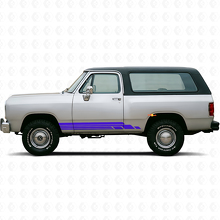 Gebogene Streifen Schweller Tür Vinyl Aufkleber für Dodge Ramcharger 1974-1993_2