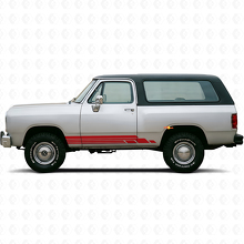 Gebogene Streifen Schweller Tür Vinyl Aufkleber für Dodge Ramcharger 1974-1993_3