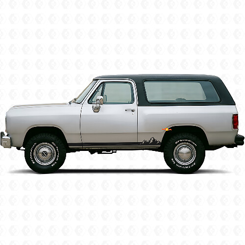 Berge Dünne Streifen Schweller Vinyl-Aufkleber für Dodge Ramcharger 1974-1993