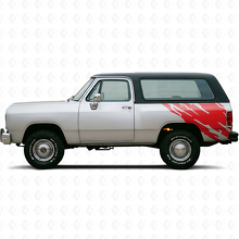 Schlamm-Spritz Grafik Heckseiten Vinylaufkleber für Dodge Ramcharger 1974-1993 3