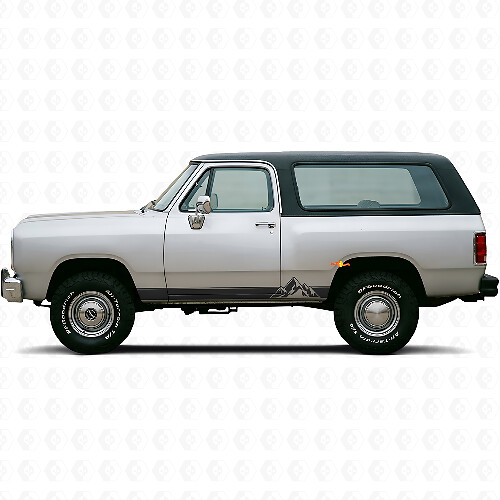 Mountains Style Streifen Schweller Vinyl-Aufkleber für Dodge Ramcharger 1974-1993 1