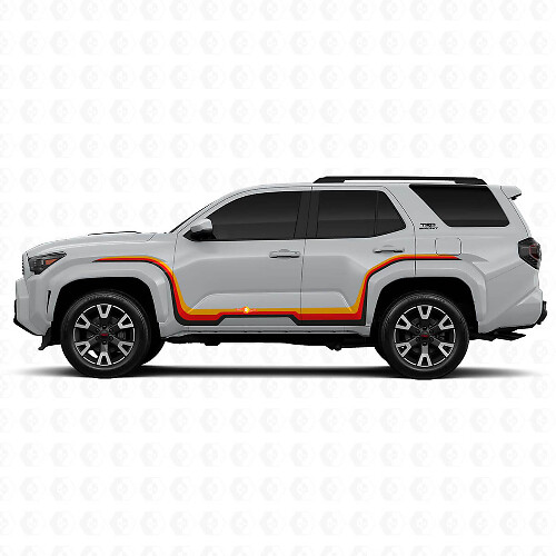 Dreifach Rennstreifen Seiten-Vinylaufkleber-Kit für Toyota 4Runner 1