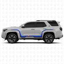 Dreifach Rennstreifen Seiten-Vinylaufkleber-Kit für Toyota 4Runner 2