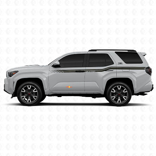 Gebogene Schachbrett-Seitenstreifen Vinylaufkleber Decal für Toyota 4Runner 1