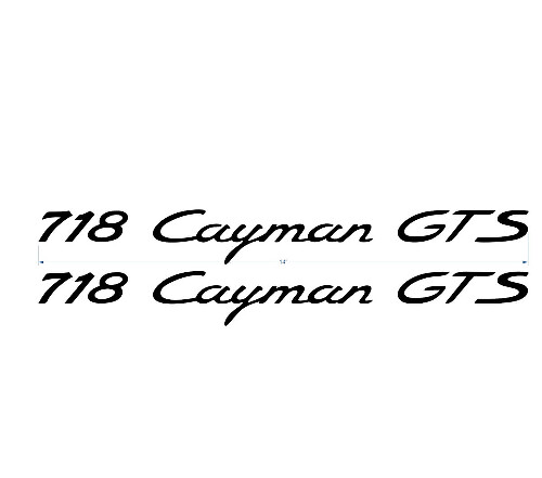 Markenbeschriftung Vinylaufkleber für Porsche 718 Cayman GTS