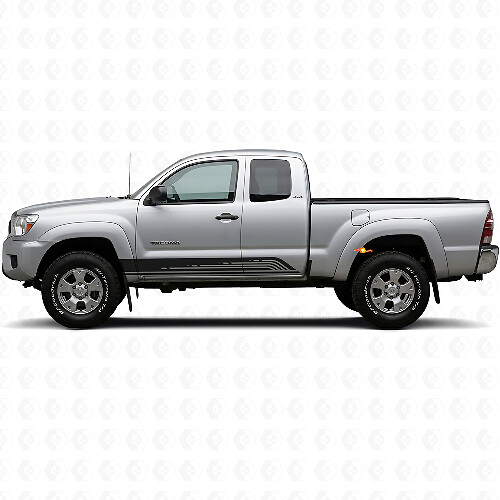 Vinyl-Aufkleber für Schweller mit geschwungenen Linien für Toyota Tacoma 2004-2015 1