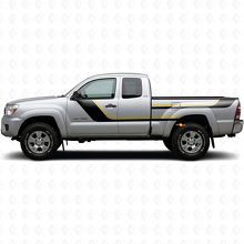 Twin Stripes Tür- und hintere Seiten-Vinylaufkleber-Set für Toyota Tacoma 2004-2015 2