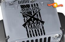 MOLON LABE USA-Flagge Distressed Wrangler Vinyl-Haubenaufkleber TJ LJ JK #1 2
