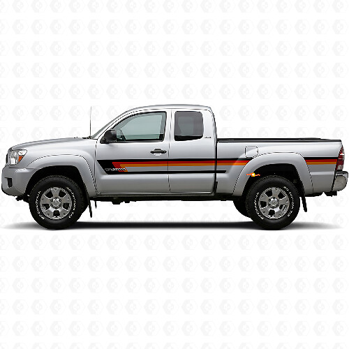 Dreifach-Streifen Türseiten-Vinylaufkleber für Toyota Tacoma 2004-2015 1