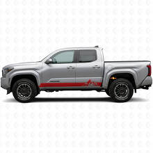 Mountains Style Streifen Schweller Vinyl Aufkleber 2 für Toyota Tacoma 2023+ 3