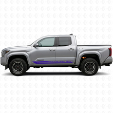 Karierte gebogene Streifen-Schwellerseiten-Vinylaufkleber für Toyota Tacoma 2023+ 2