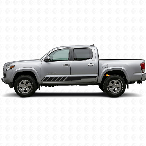 Karierter Streifen Seitenschweller Vinyl-Aufkleber-Kit für Toyota Tacoma 2015-2023 1