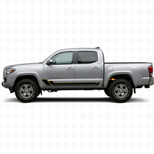 Twin-Stripes Schweller- Vinylaufkleber-Set für Toyota Tacoma 2015-2023 2