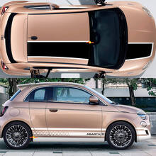 Racing-Streifen Motorhaube Dach Seiten Vinyl-Aufkleber-Set für Fiat 500 Abarth 2