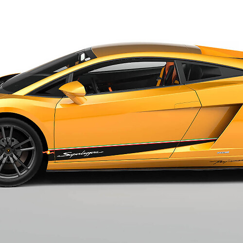 Italian Style Streifen Seiten Vinyl Aufkleber Set für Lamborghini Gallardo LP570-4