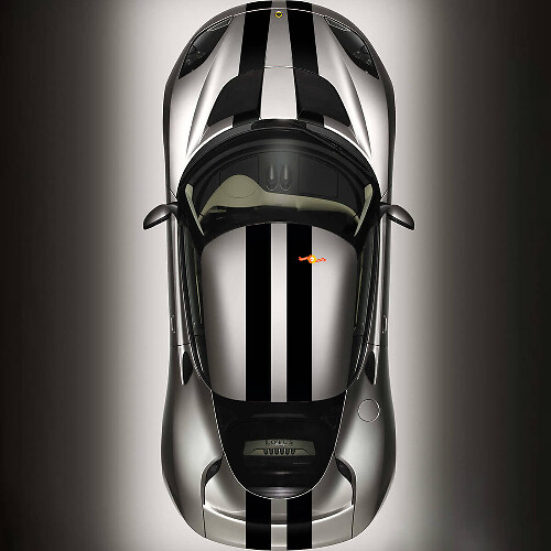 Doppelstreifen Haube Dach Kofferraum Vinyl-Aufkleber Set für Lotus Elise 2008 1