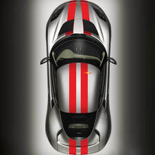 Doppelstreifen Haube Dach Kofferraum Vinyl-Aufkleber Set für Lotus Elise 2008 3