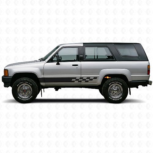 Schachbrett-Streifen Türverkleidungs-Vinylaufkleber für Toyota 4Runner 1984-1989 1