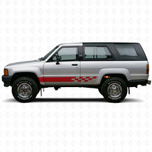 Schachbrett-Streifen Türverkleidungs-Vinylaufkleber für Toyota 4Runner 1984-1989 3