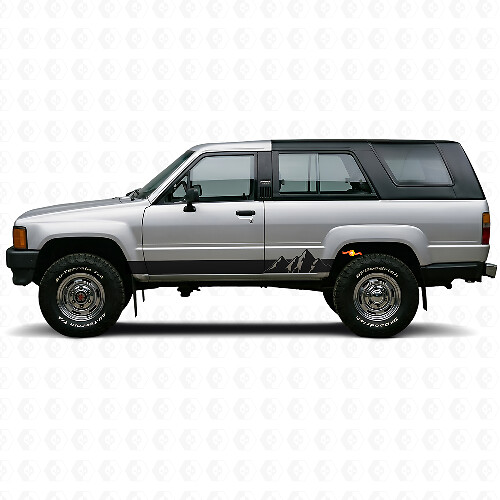 Berge Breite Streifen Schweller Vinylaufkleber für Toyota 4Runner 1984-1989