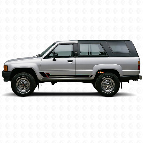 Twin Stripes Schweller Vinyl-Aufkleber Set für Toyota 4Runner 1984-1989