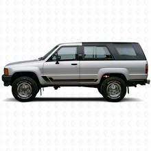 Twin Stripes Schweller Vinyl-Aufkleber Set für Toyota 4Runner 1984-1989 2