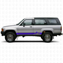 Mountains Style Streifen Schweller Vinylaufkleber Set für Toyota 4Runner 1984-1989 2
