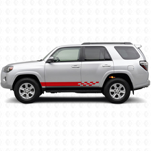 Karierte Streifen Rocker Panel Vinyl Aufkleber für Toyota 4Runner 2009-2024 3