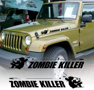Paar Motorhaube Zombie Killer Kugel JEEP WRANGLER RUBICON DODGE TRUCK FJ CRUISER Aufkleber Aufkleber Vinyl 1