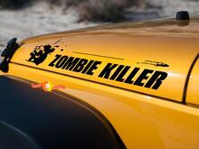 Paar Motorhaube Zombie Killer Kugel JEEP WRANGLER RUBICON DODGE TRUCK FJ CRUISER Aufkleber Aufkleber Vinyl 2