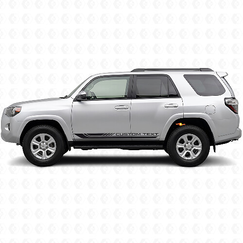 Karierte gebogene Streifen Rocker Panel Vinyl-Aufkleber für Toyota 4Runner 2009-2024 1