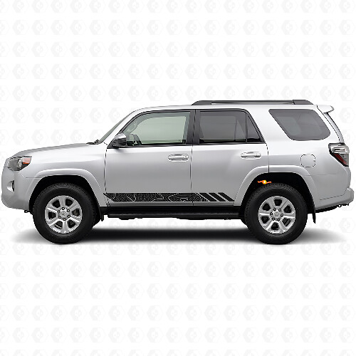 Topographische Stilstreifen Türen Vinylaufkleber für Toyota 4Runner 2009-2024