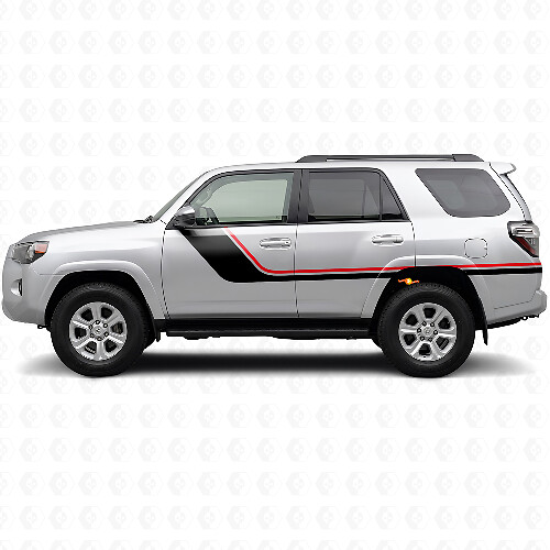 Twin Stripes Seiten Vinyl-Aufkleber-Kit für Toyota 4Runner 2009-2024 1