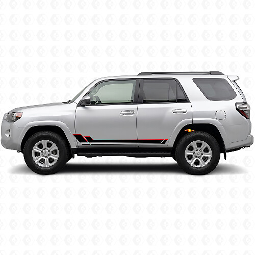 Twin Stripes Rocker Panel Vinyl Aufkleberset für Toyota 4Runner 2009-2024 1
