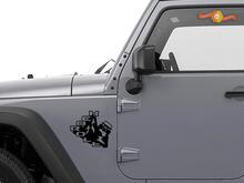 Paar ROCK n ROLL JEEP WRANGLER RUBICON Aufkleber Aufkleber Vinyl 2