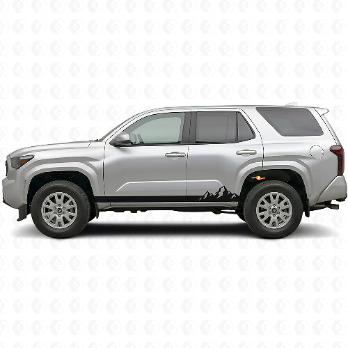 Mountains Dünne Streifen Schweller Vinylaufkleber für Toyota 4Runner 2024+