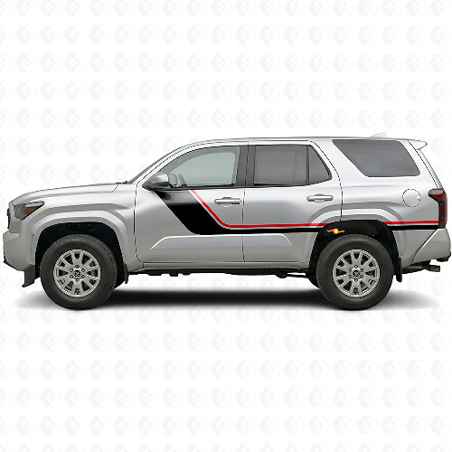 Twin-Stripes-Seitenvinyl-Aufkleberset für Toyota 4Runner 2024+ 1